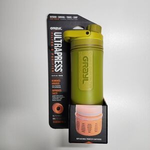 Grayl UltraPress 16.9oz Water Purifier Bottle Forager Moss Filter Hiking Travel